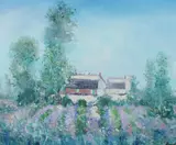Lillian August, Lavender Fields, Oil on canvas