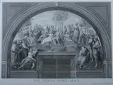 Stefano Tofanelli, Pio Sexto Pont, Black and white engraving,