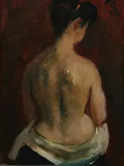 Robert Phillip, Seated Nude, Oil on canvas
