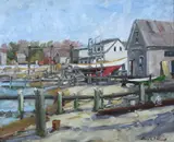 David Williams, Vineyard Haven Boatworks, Oil on canvas