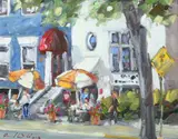 David Williams, Dupont Cafe, Oil on canvas