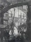 Giovanni Battista Piranesi, CARCERE IV: THE GRAND PIAZZA, numbered IV upper right