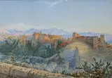 Henry Stanier, View of the Alhambra, Watercolor
