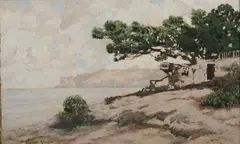 Alexandre Altmann, Home on the Coast, Oil on board