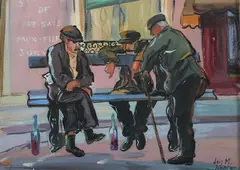 Loïs Mailou Jones, Trois Vieux Copains, Gouache