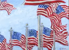David Williams, Broad Stripes and Bright Stars, Oil on canvas