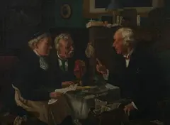 Louis Henry Charles Moeller, At the Lawyer'S Office, Oil on canvas