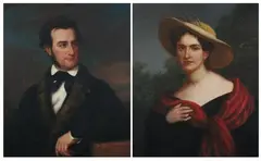 American School, PORTRAIT OF EDWARD THORNTON TAYLOE and PORTRAIT OF HIS WIFE MARY OGLE TAYLOE: TWO WORKS, PORTRAIT OF EDWARD THORNTON TAYLOE and PORTRAIT OF HIS WIFE MARY OGLE TAYLOE: TWO WORKS, oil on canvas