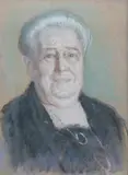 Joseph Margulies, Portrait of Lady in Black, Pastel