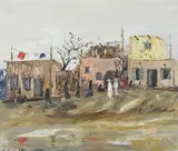 Dolores Sekel, Scene from Alexandria, Oil on canvas