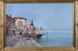 J. Salvaterra, On the Waterfront, Oil on canvas