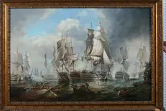 Robert Trenaman Back, Battle of Trafalgar, 1805, Oil on canvas