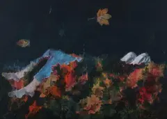 Vincent, Autumn Abstract, Oil on board