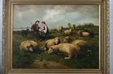 Continental School, COUPLE WITH SHEEP, giclee print
