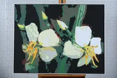 Becker and Lindbergs, Orchids, Oil on canvas