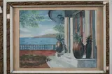 M. Niset, The Terrace, Watercolor