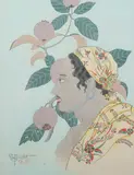 Paul Jacoulet, Homme de Menado Et Mangoustans