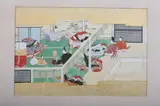 Anonymous, SCENES FROM "THE TALE OF GENJI", eight ink and color on paper, SCENES FROM "THE TALE OF GENJI", eight ink and color on paper