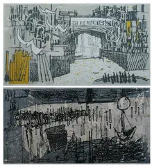 Jack Perlmutter, Untitled, FISHING WHARF and FENNY SLIP: TWO WORKS, each signed, numbered Ed. 50 and titled in pencil lower margin