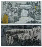 Jack Perlmutter, Untitled, FISHING WHARF and FENNY SLIP: TWO WORKS, each signed, numbered Ed. 50 and titled in pencil lower margin