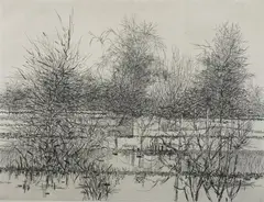 Gabor Peterdi, Winter Ii, Etching