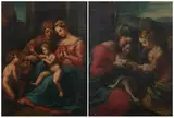 THE HOLY FAMILY and WOMEN WITH CHILD: TWO WORKS by Continental School, THE HOLY FAMILY and WOMEN WITH CHILD: TWO WORKS, oil on canvas, sold Feb 2011