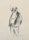 Jean-Louis Forain, Man Smoking Cigar