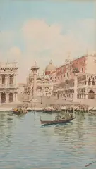 Luigi Lanza, Grand Canal, Watercolor