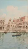Luigi Lanza, Grand Canal, Watercolor