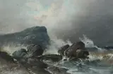 William Henry Chandler, Rocky Coast, Pastel