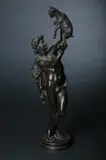 Charles Alphonse A. Gumery, Un Berger Avec Sa Chèvre, Bronze - Height: 20 1/2 in