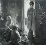 Samuel Marshall Frantz, Play Time, Oil on canvas