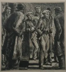 Bowery by Reginald Marsh, Etching, sold Feb 2011