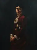 Virgilio Tojetti, Portrait of a Society Lady, Oil on canvas