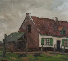 John Michaux, La Ferme, Oil on canvas