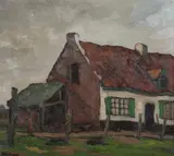 John Michaux, La Ferme, Oil on canvas