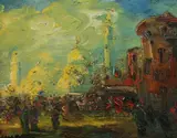 Stephen Koek Koek, Venice, Oil on board
