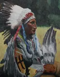 Burt Procter, Indian Chief in Headdress