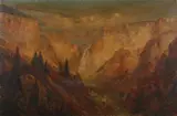 Lucien Whiting Powell, Grand Canyon of the Yellowstone, Oil on canvas