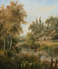 Walter Wallor Caffyn, A Berkshire Stream, A BERKSHIRE STREAM, oil on canvas
