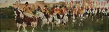 Paul Maze, Procession, Oil on board