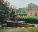 View of Versailles with Fountain by French School, Oil on canvas, sold Feb 2011