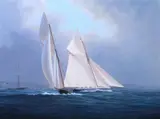 Timothy H. Thompson, Tacking, Oil on canvas