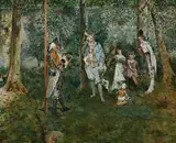 Alfred Laurens Brennan, The Gathering, Oil on board