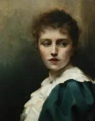 M. Livingston, PORTRAIT OF AN ACTOR and ARTIST'S STUDIO (on verso), Oil on board