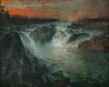 Lucien Whiting Powell, Great Falls, Oil on canvas laid on panel