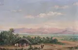 Conrad Wise Chapman, Valley of Mexico, Oil on panel