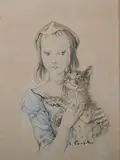 Léonard-Tsuguharu Foujita, Girl with Kitten