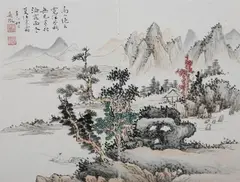 Wu Daiqiu, Untitled, RIVERSCAPES, ten ink and color on paper in album, signed and sealed, dated xin si , 1881 - Each: 9 1/2 in. x 12 1/2 in. 吳待秋款 山水圖冊