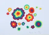 Ay-O, RAINBOW FLOWERS, color silkscreen, Together with 13 woodblock prints including the artwork of KONISHI SEIICHIRO